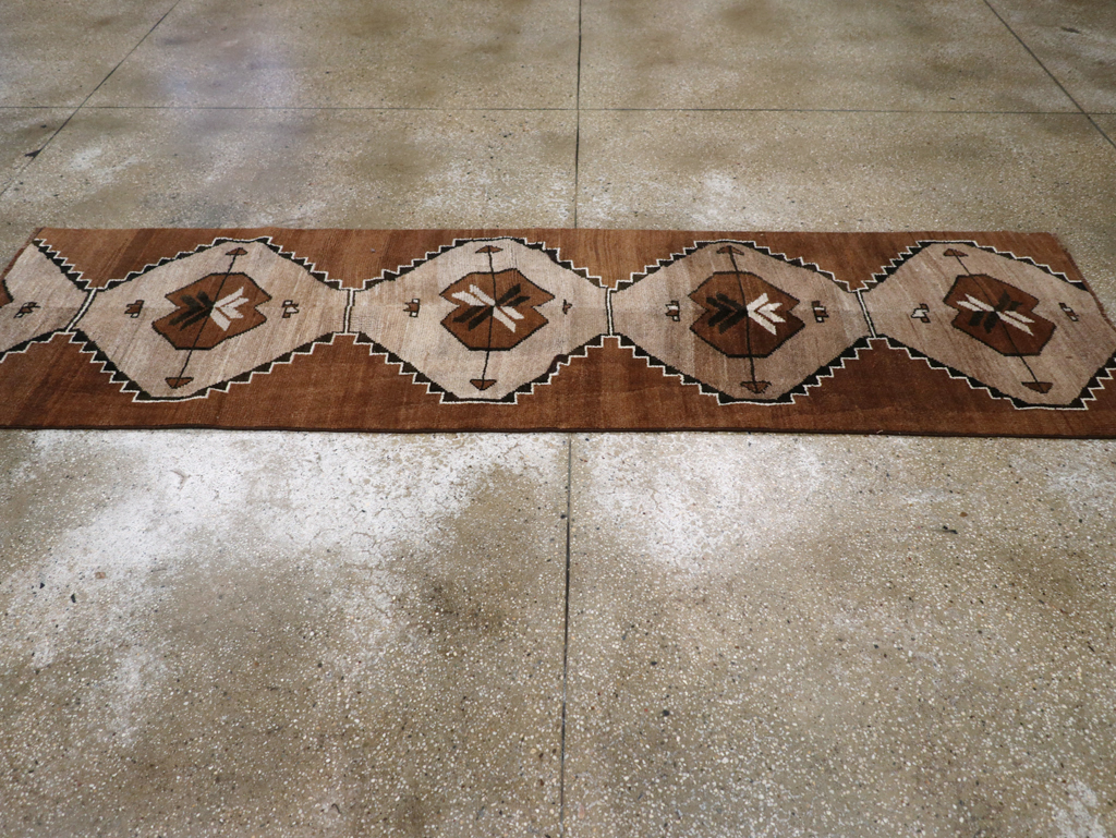 Vintage Turkish Anatolian Tribal Runner, No.31229 - Gss