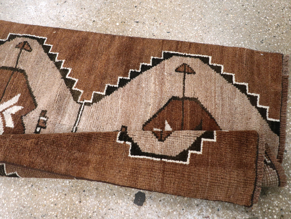 Vintage Turkish Anatolian Tribal Runner, No.31229 - Gss