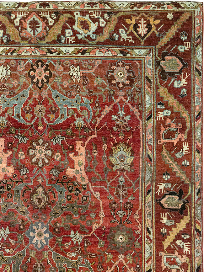 Antique Persian Bidjar Room Size Carpet, No.31234 - Gss