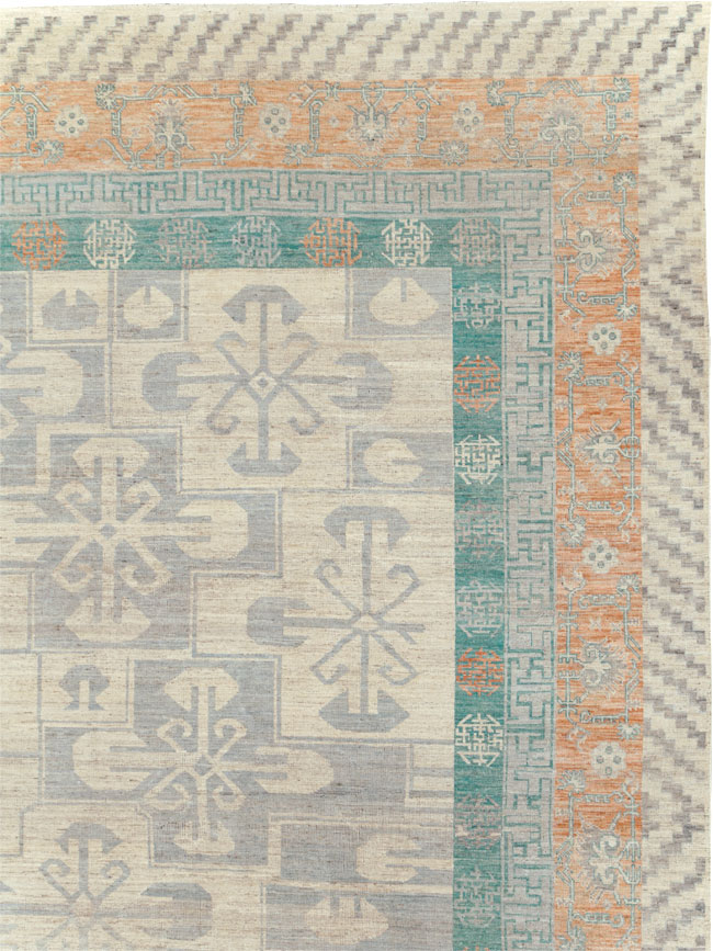 Modern East Turkestan Khotan Oversize Carpet, No.31235 - Gss