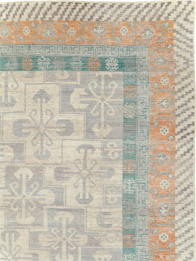 Modern East Turkestan Khotan Oversize Carpet, No.31235 - Gss