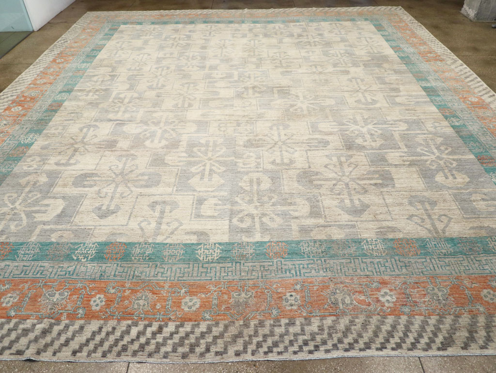Modern East Turkestan Khotan Oversize Carpet, No.31235 - Gss