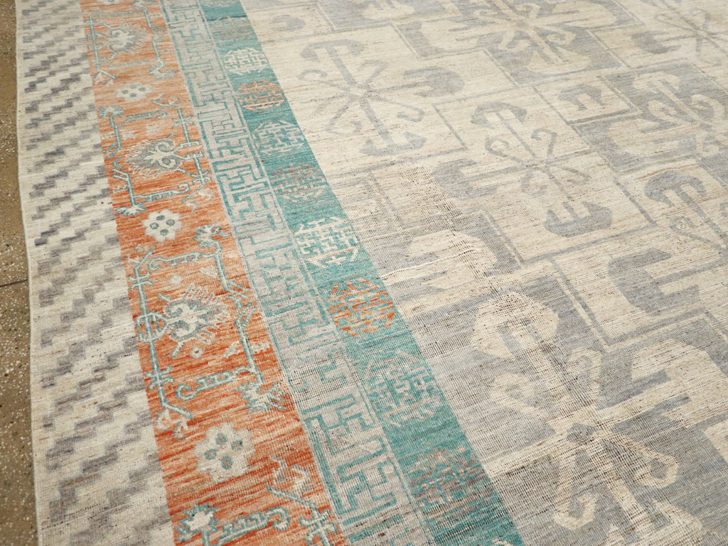 Modern East Turkestan Khotan Oversize Carpet, No.31235 - Gss