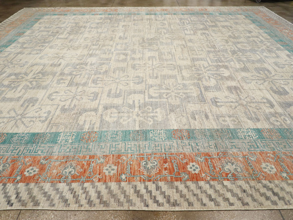 Modern East Turkestan Khotan Oversize Carpet, No.31235 - Gss