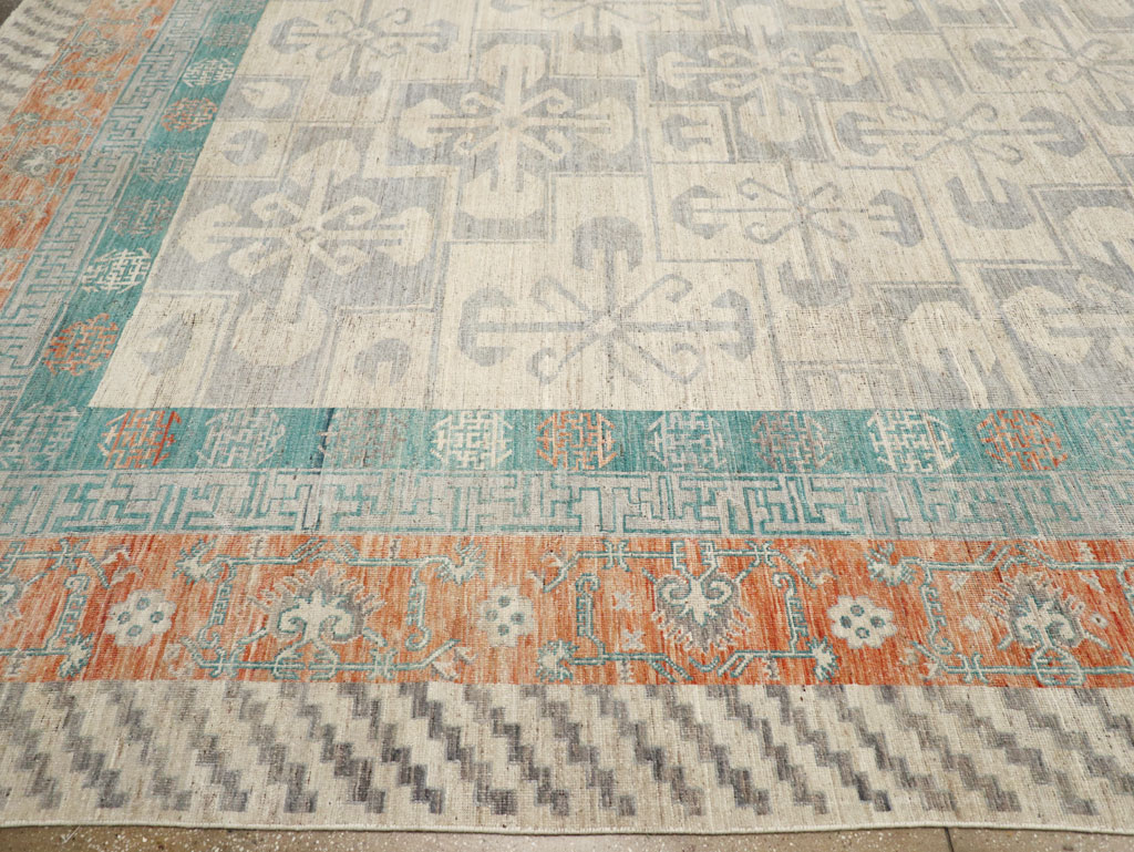 Modern East Turkestan Khotan Oversize Carpet, No.31235 - Gss