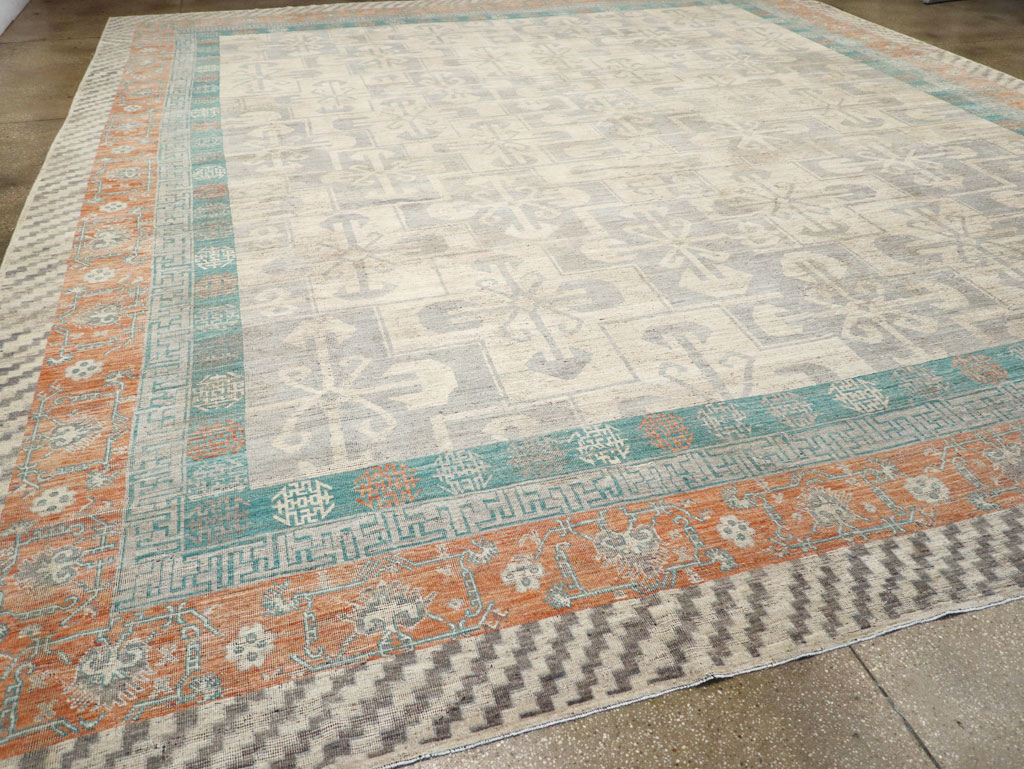 Modern East Turkestan Khotan Oversize Carpet, No.31235 - Gss