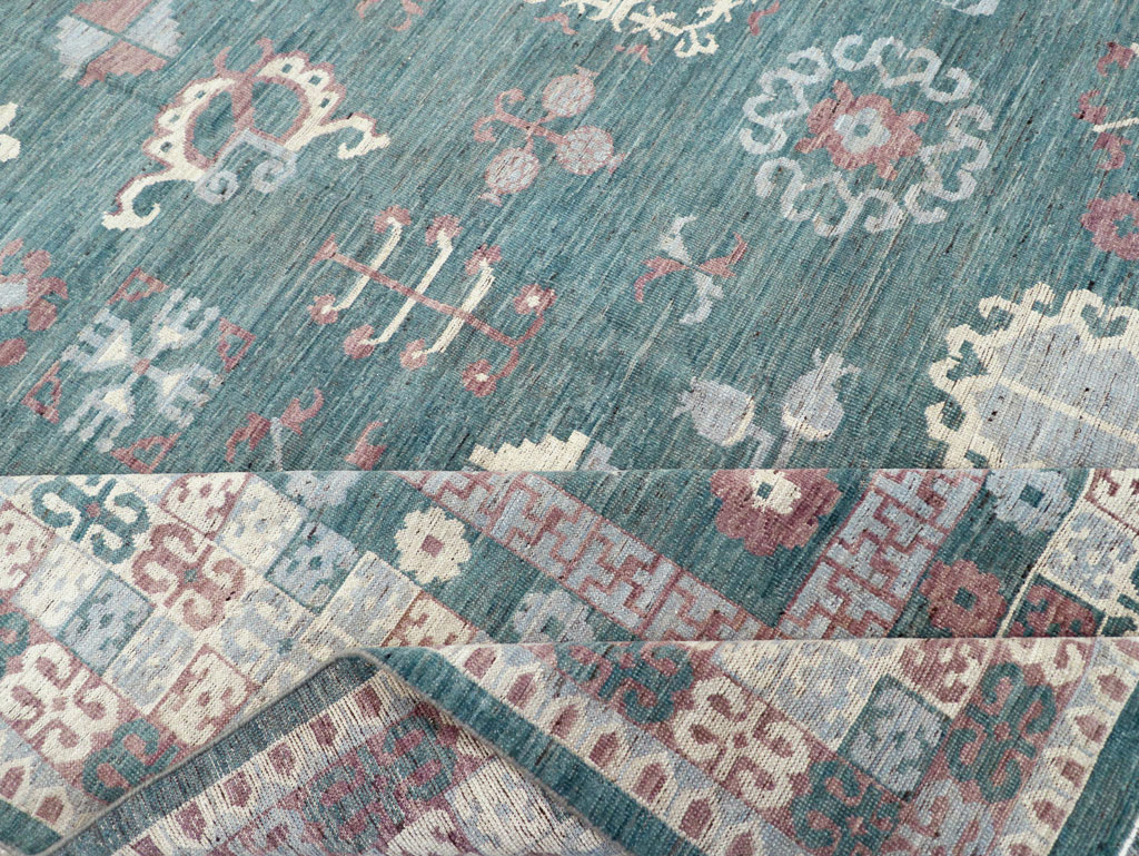 Contemporary East Turkestan Khotan Room Size Carpet, No.31236 - Gss