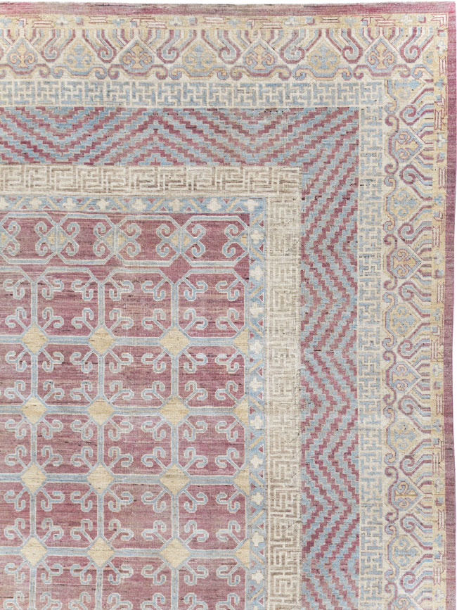 Contemporary East Turkestan Khotan Large Room Size Carpet, No.31239 - Gss