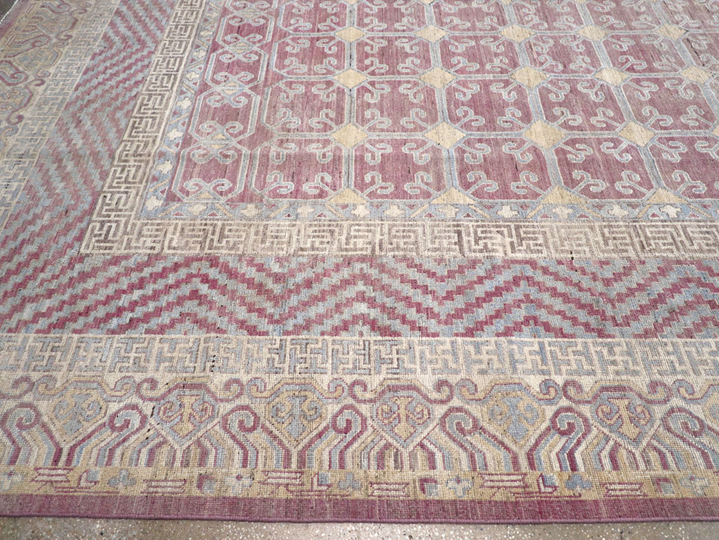 Contemporary East Turkestan Khotan Large Room Size Carpet, No.31239 - Gss