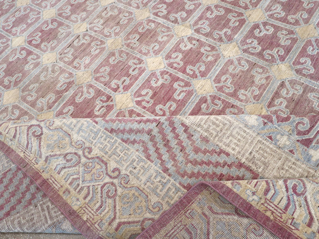 Contemporary East Turkestan Khotan Large Room Size Carpet, No.31239 - Gss