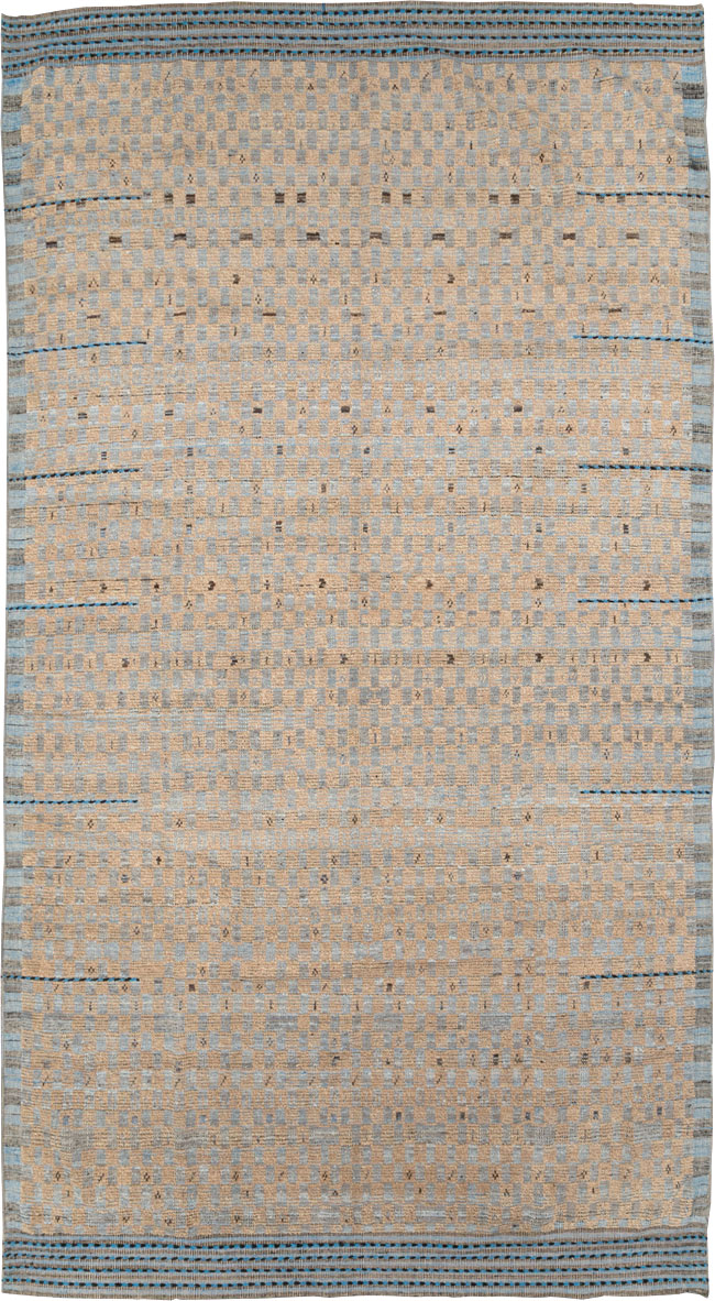 Moroccan Inspired Contemporary Turkish Long and Narrow Carpet, No.31242 - Gss