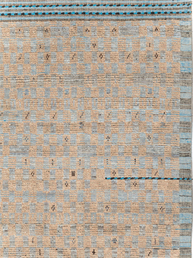 Moroccan Inspired Contemporary Turkish Long and Narrow Carpet, No.31242 - Gss