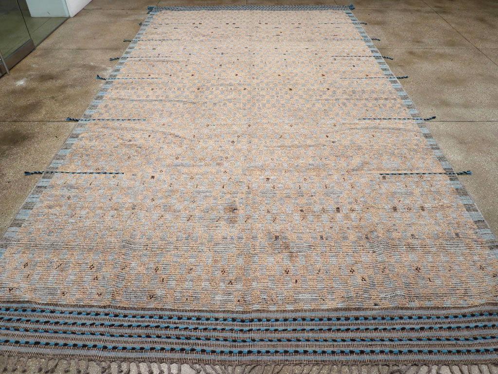 Moroccan Inspired Contemporary Turkish Long and Narrow Carpet, No.31242 - Gss