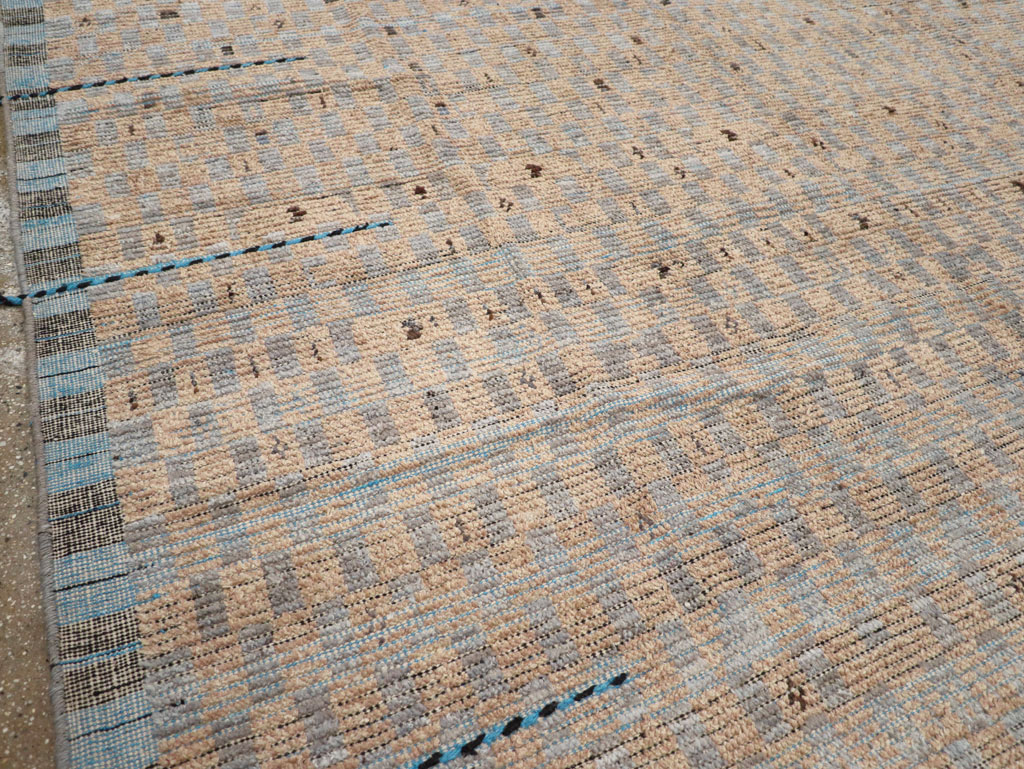 Moroccan Inspired Contemporary Turkish Long and Narrow Carpet, No.31242 - Gss