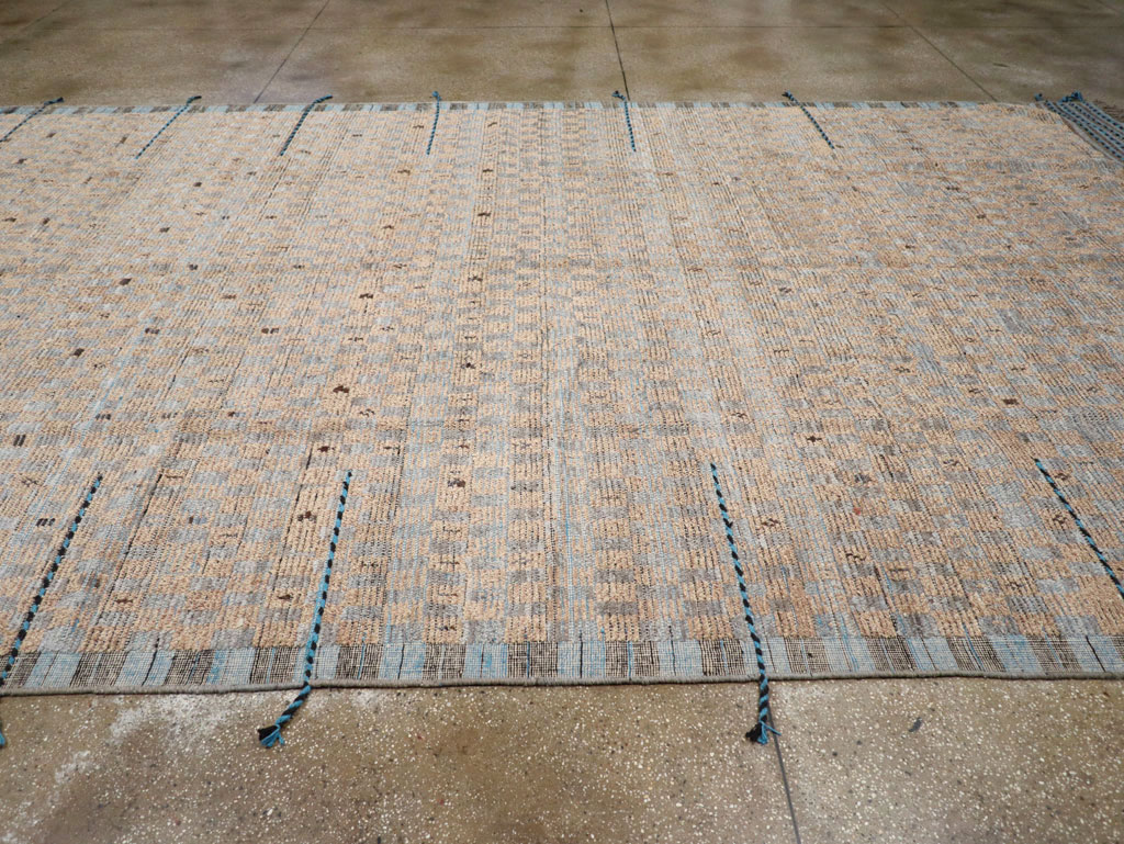 Moroccan Inspired Contemporary Turkish Long and Narrow Carpet, No.31242 - Gss