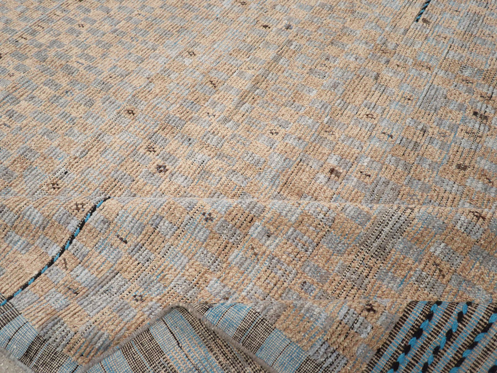 Moroccan Inspired Contemporary Turkish Long and Narrow Carpet, No.31242 - Gss