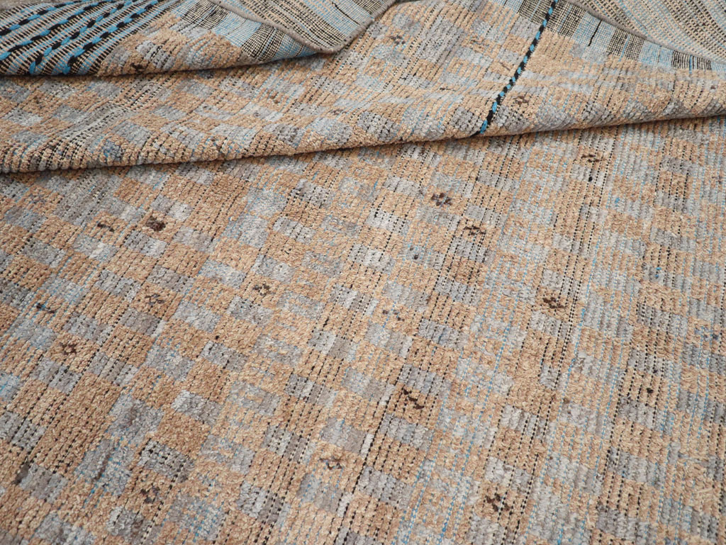 Moroccan Inspired Contemporary Turkish Long and Narrow Carpet, No.31242 - Gss