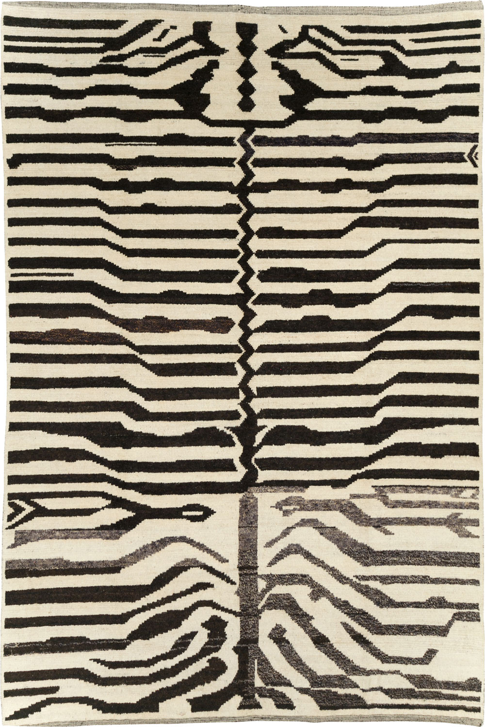Contemporary Turkish Zebra Print Room Size Carpet, No.31243 - Gss