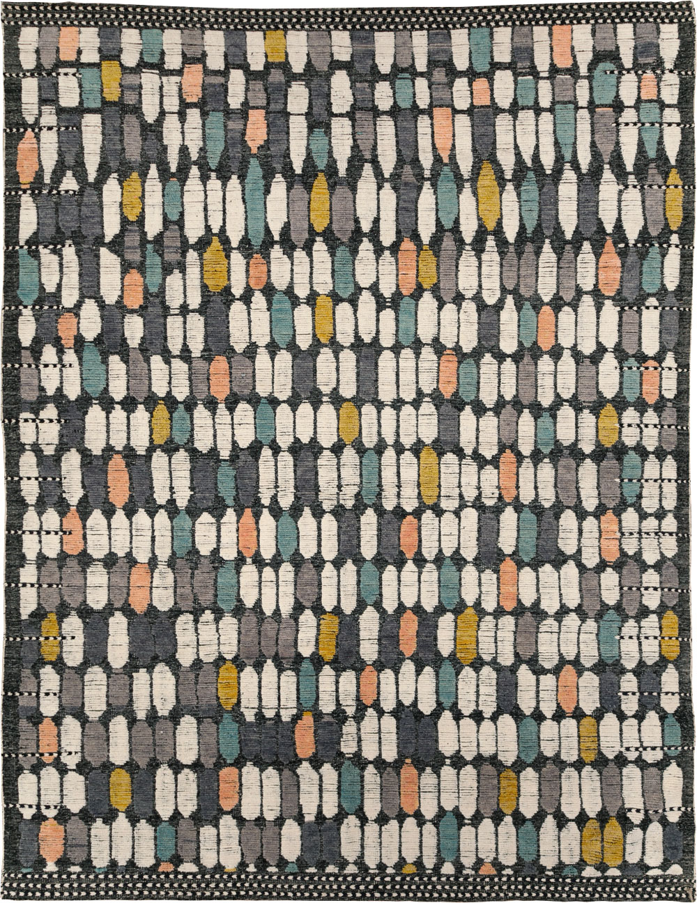 Modern Turkish Flatweave Kilim Large Room Size Carpet, No.31244 - Gss