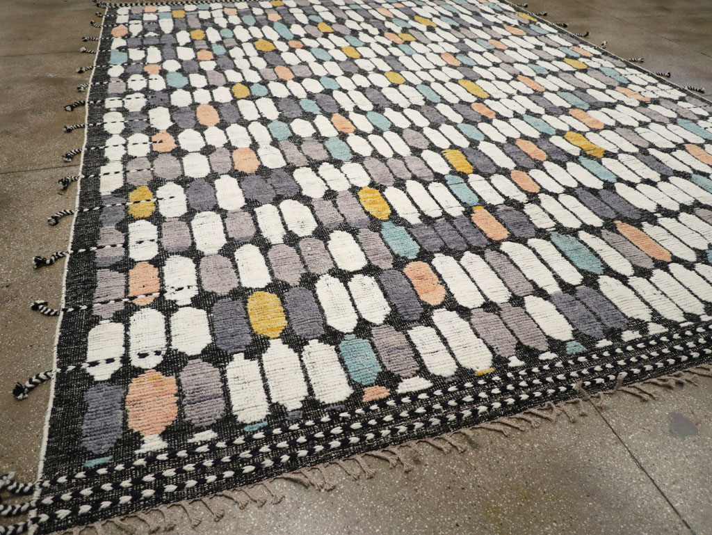 Modern Turkish Flatweave Kilim Large Room Size Carpet, No.31244 - Gss