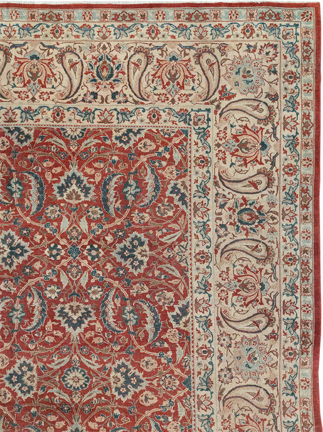 Vintage Persian Isfahan Room Size Carpet, No.31245 - Gss