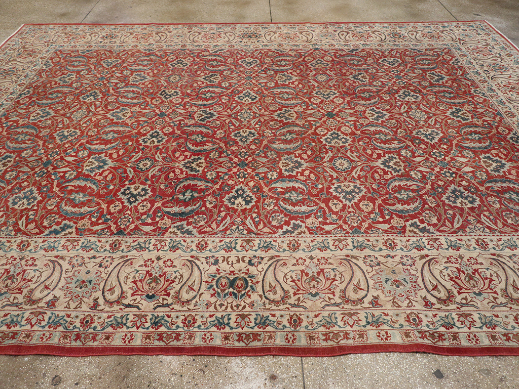 Vintage Persian Isfahan Room Size Carpet, No.31245 - Gss