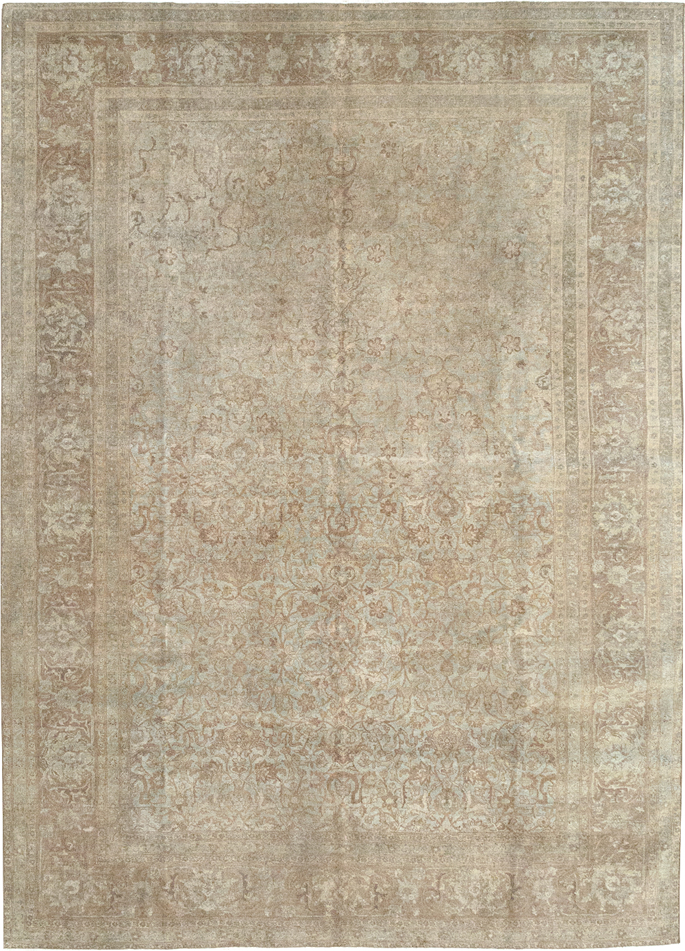 Vintage Persian Tabriz Accent Carpet, No.31246 - Gss