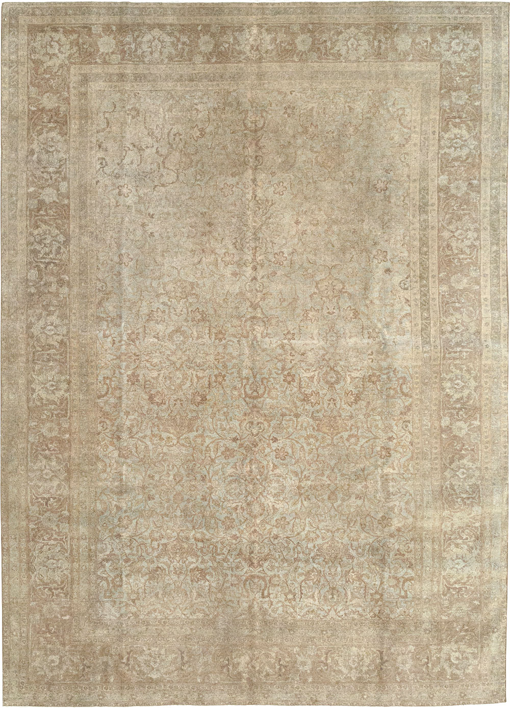 Vintage Persian Tabriz Accent Carpet, No.31246 - Gss