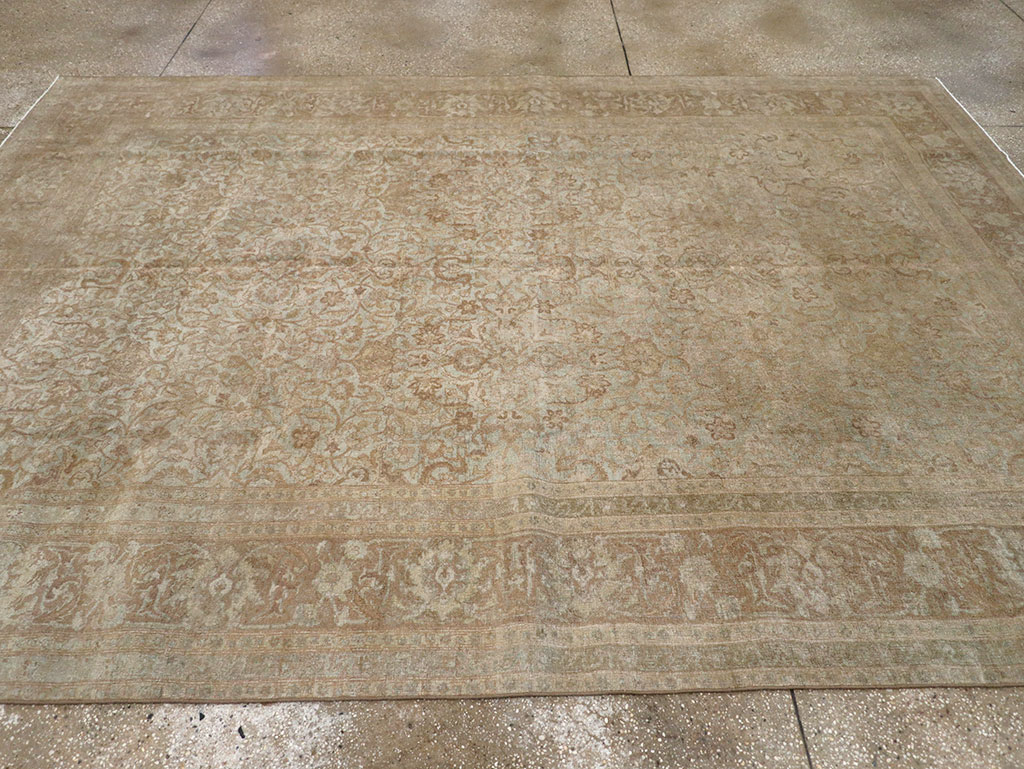 Vintage Persian Tabriz Accent Carpet, No.31246 - Gss