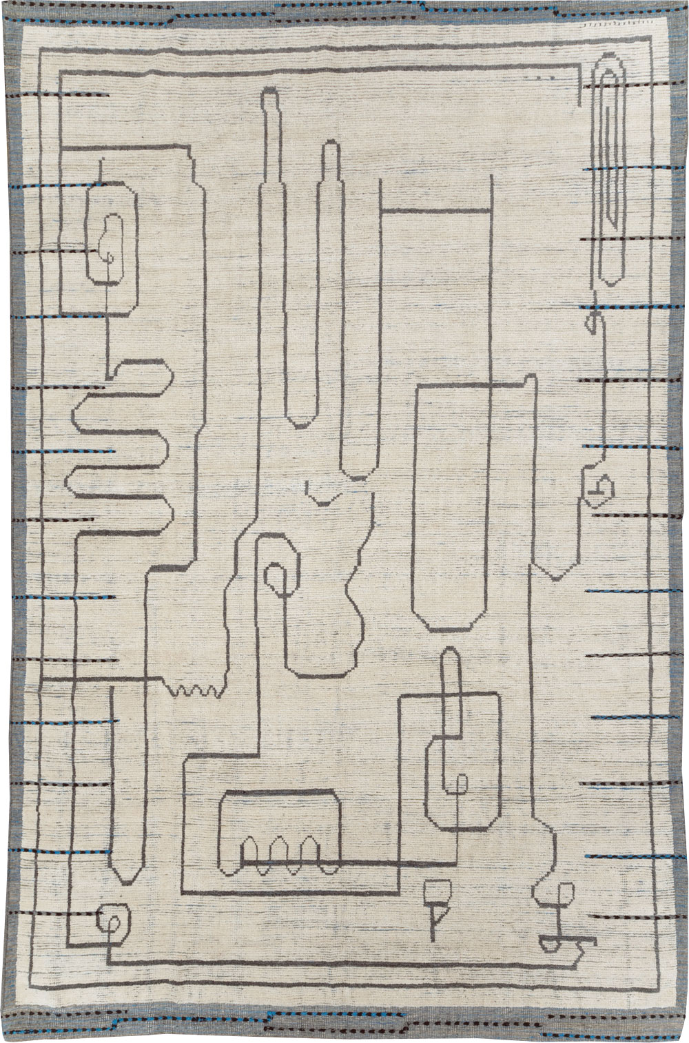 Moroccan Inspired Contemporary Turkish Room Size Carpet, No.31248 - Gss