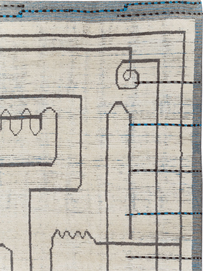 Moroccan Inspired Contemporary Turkish Room Size Carpet, No.31248 - Gss