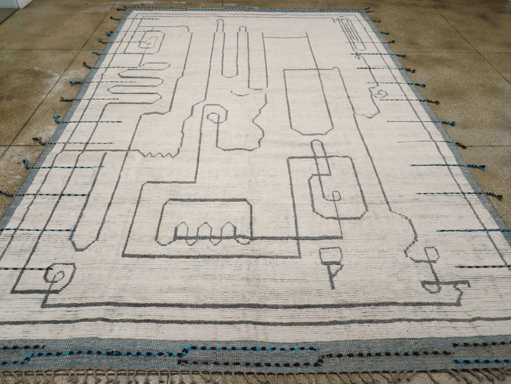 Moroccan Inspired Contemporary Turkish Room Size Carpet, No.31248 - Gss