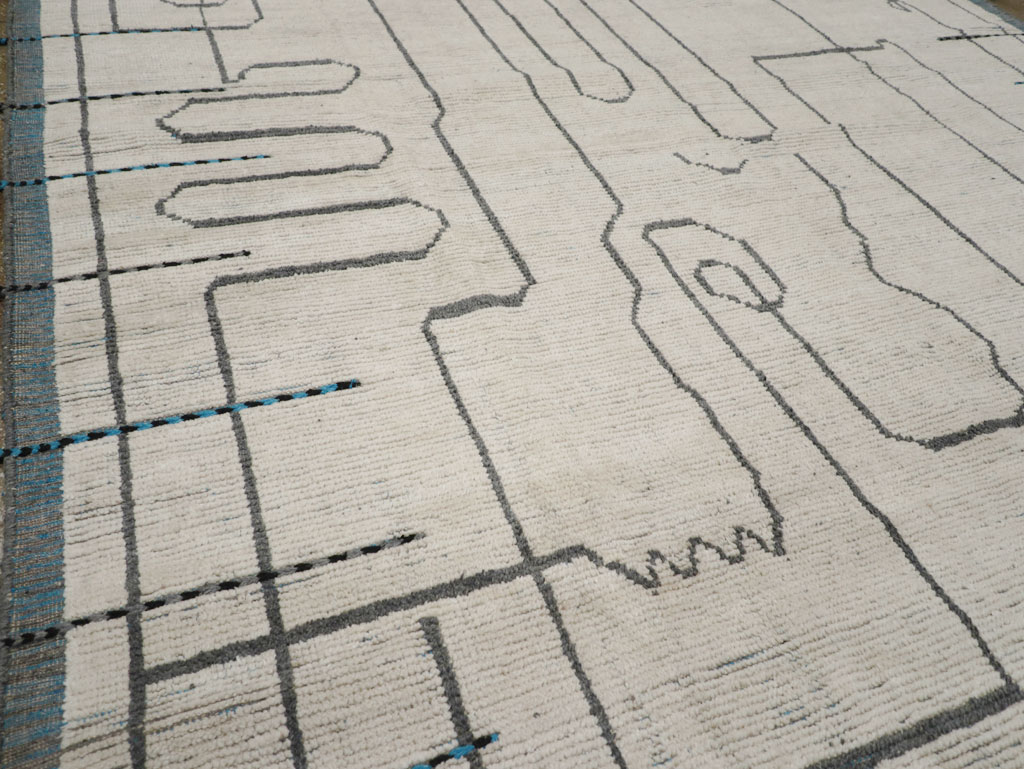 Moroccan Inspired Contemporary Turkish Room Size Carpet, No.31248 - Gss