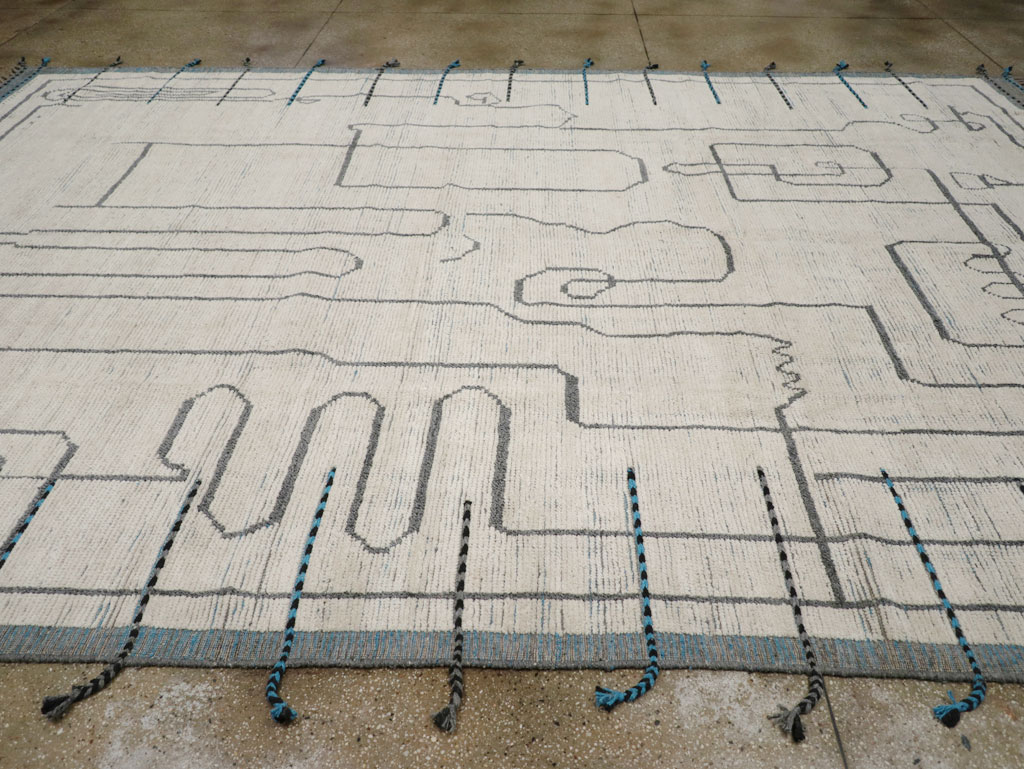 Moroccan Inspired Contemporary Turkish Room Size Carpet, No.31248 - Gss