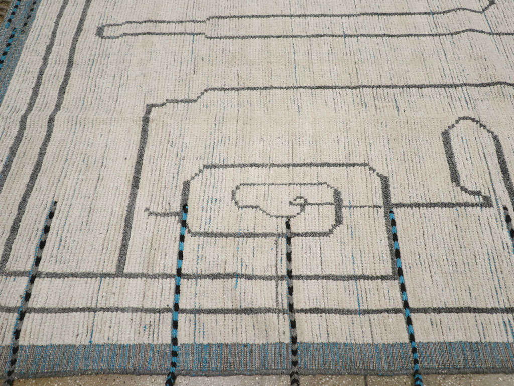 Moroccan Inspired Contemporary Turkish Room Size Carpet, No.31248 - Gss