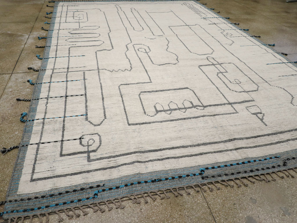 Moroccan Inspired Contemporary Turkish Room Size Carpet, No.31248 - Gss