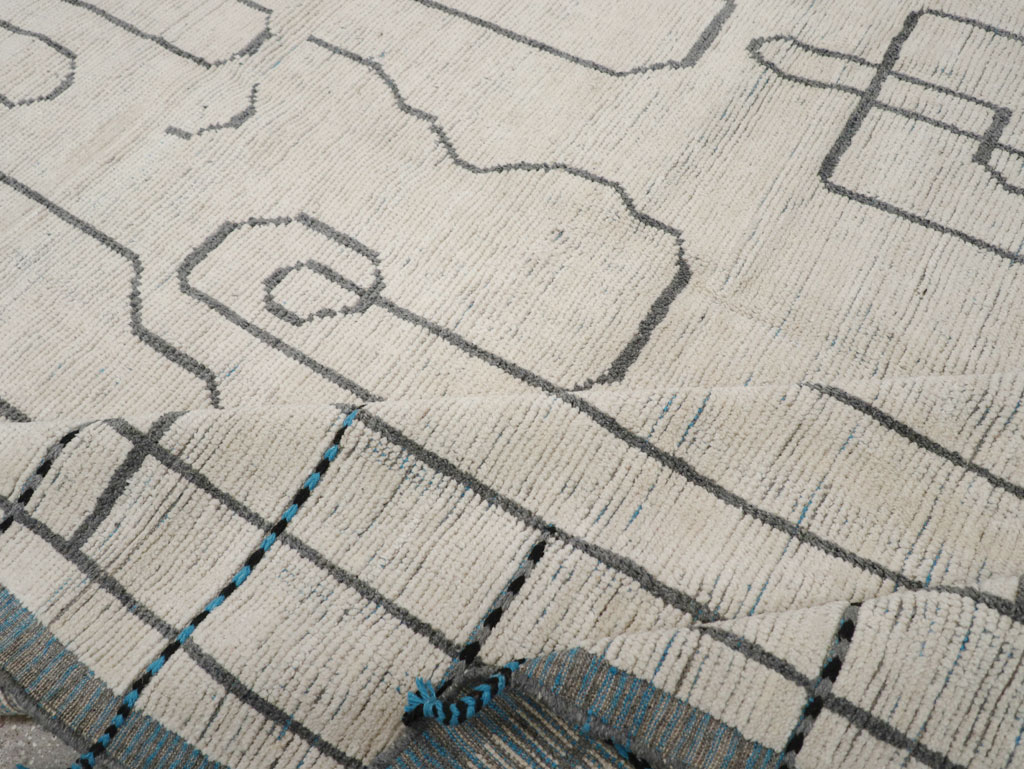 Moroccan Inspired Contemporary Turkish Room Size Carpet, No.31248 - Gss