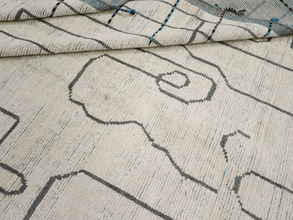 Moroccan Inspired Contemporary Turkish Room Size Carpet, No.31248 - Gss