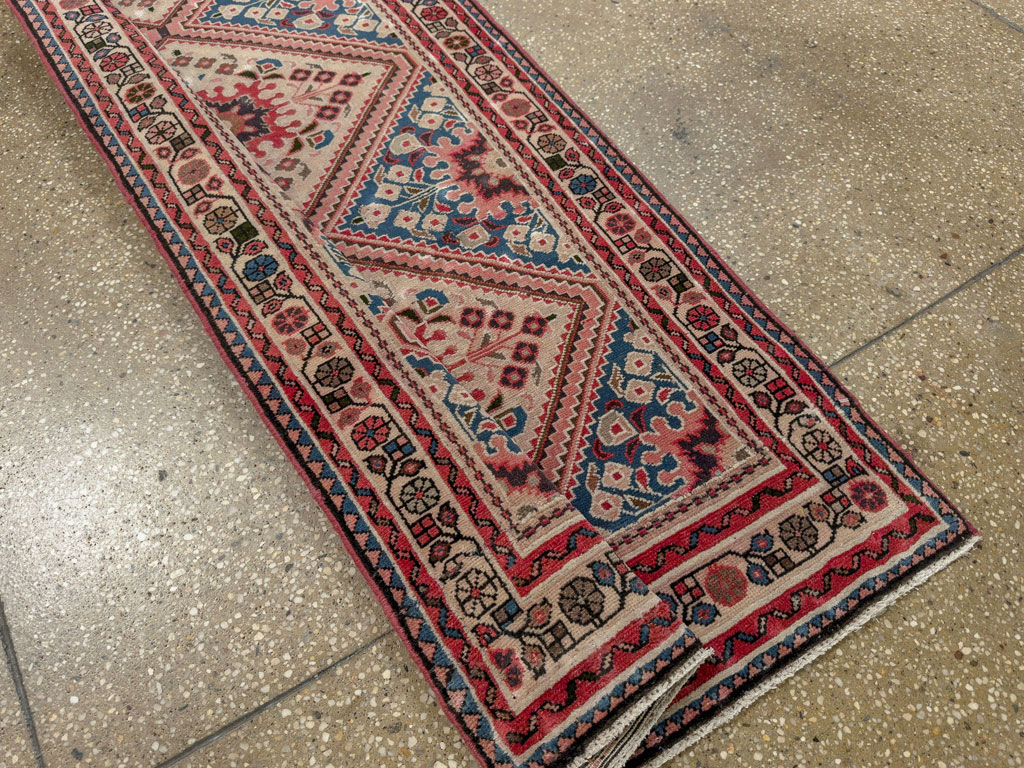 Vintage Persian Hamadan Long Runner, No.31256 - Gss