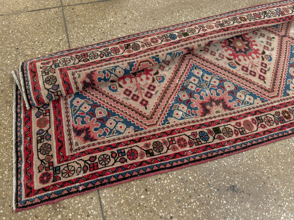 Vintage Persian Hamadan Long Runner, No.31256 - Gss