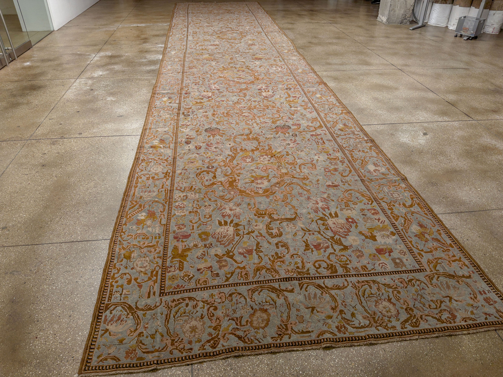 Antique Caucasian Karabagh Long and Narrow Carpet, No.31259 - Gss