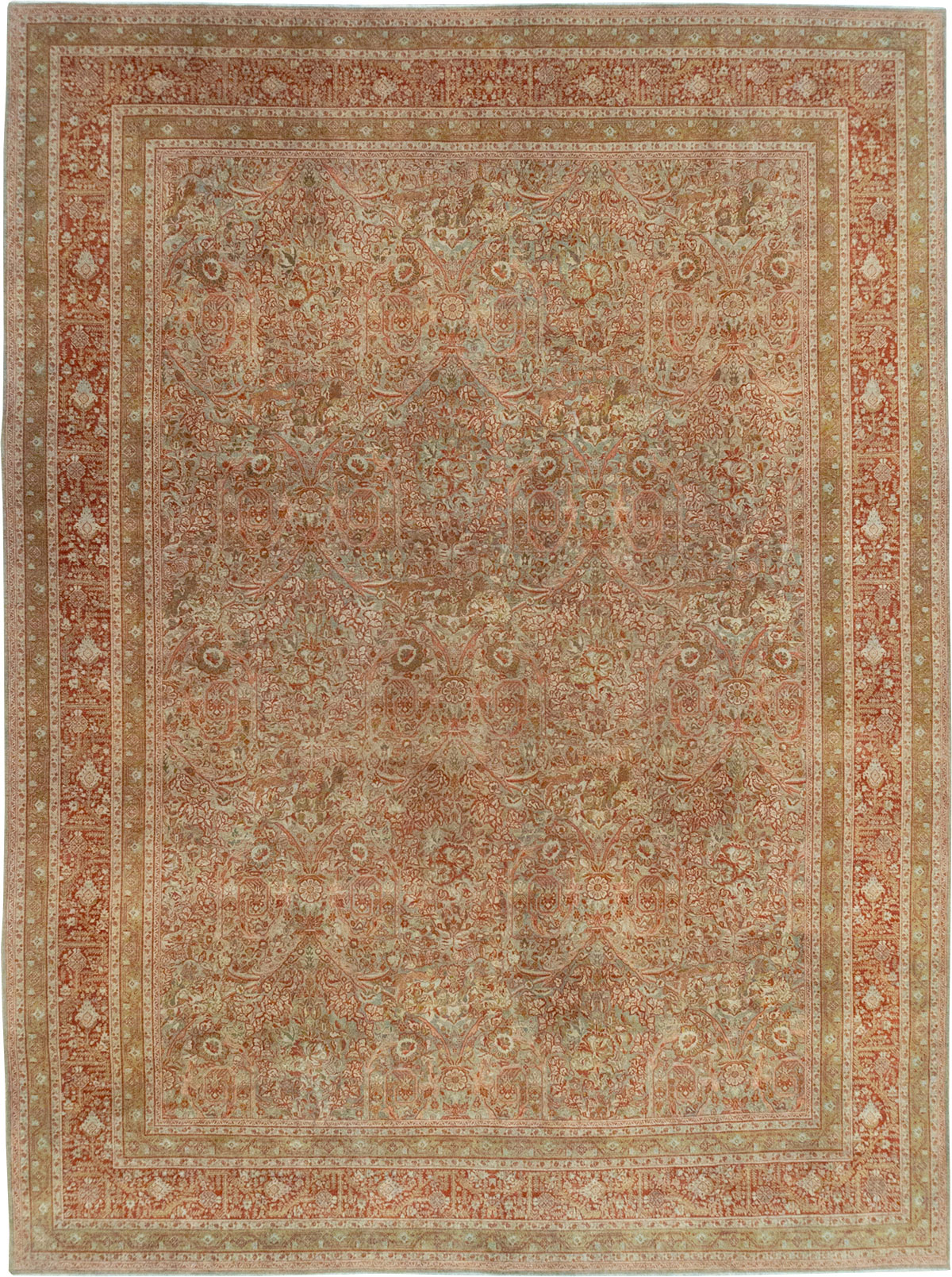 Antique Persian Tabriz Large Carpet, No.31263 - Gss
