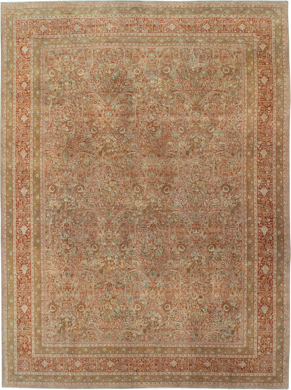 Antique Persian Tabriz Large Carpet, No.31263 - Gss