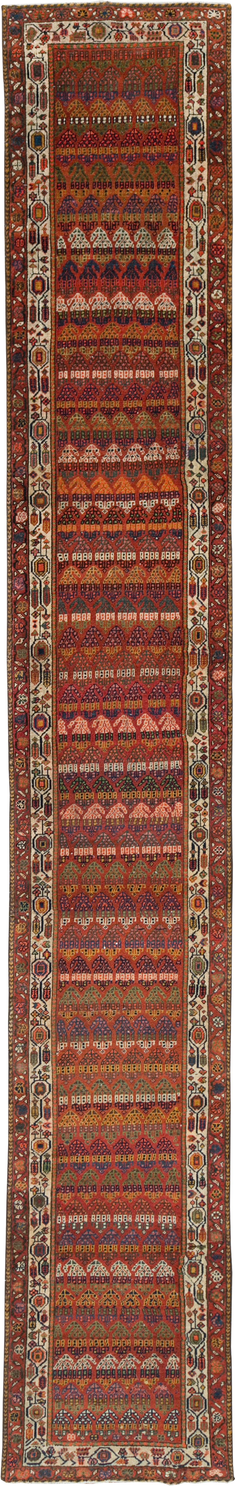 Antique Persian Malayer Long Runner, No.31265 - Gss