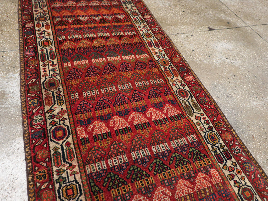 Antique Persian Malayer Long Runner, No.31265 - Gss
