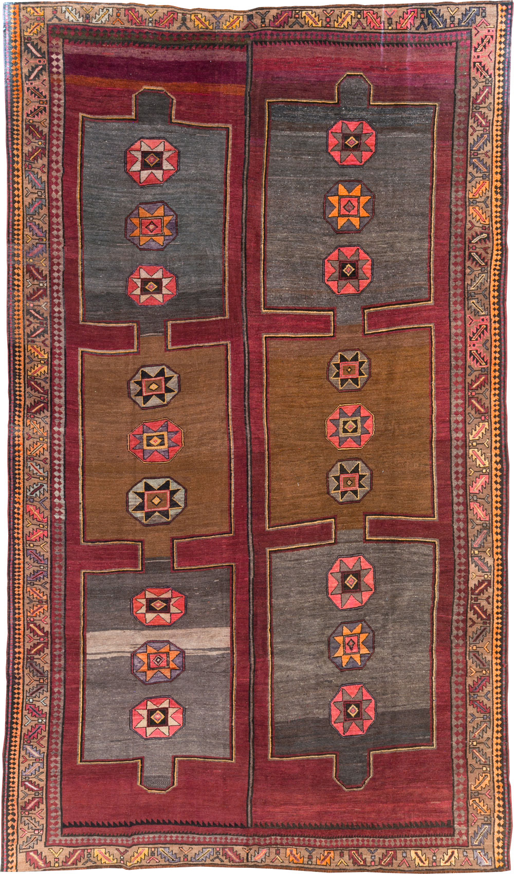 Vintage Turkish Anatolian Long Room Size Carpet, No.31268 - Gss