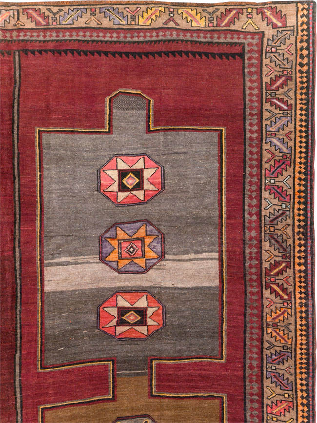 Vintage Turkish Anatolian Long Room Size Carpet, No.31268 - Gss