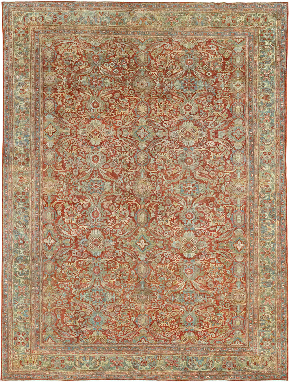 Antique Persian Mahal Room Size Carpet, No.31270 - Gss
