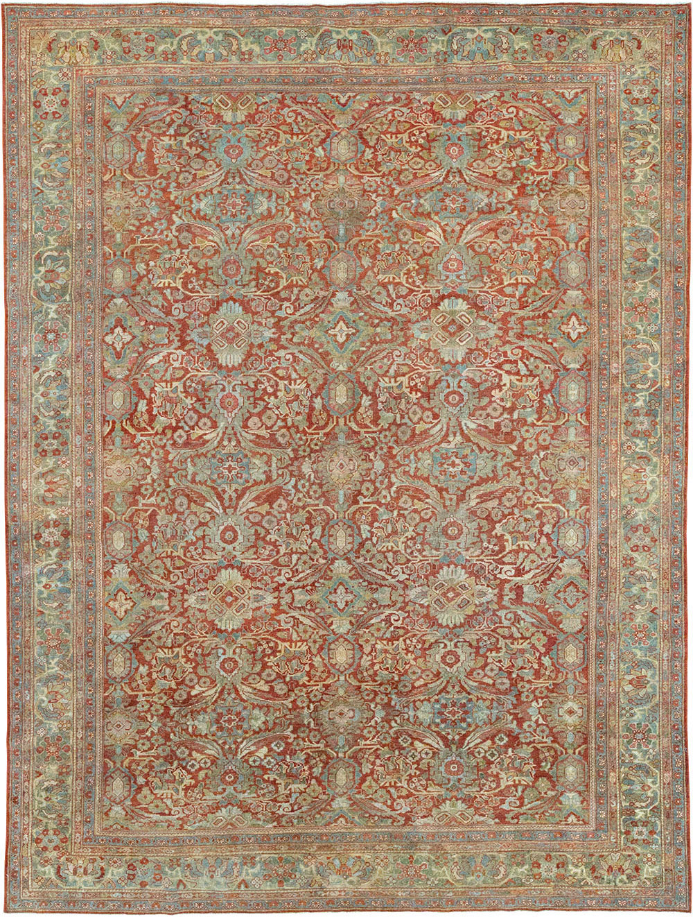 Antique Persian Mahal Room Size Carpet, No.31270 - Gss