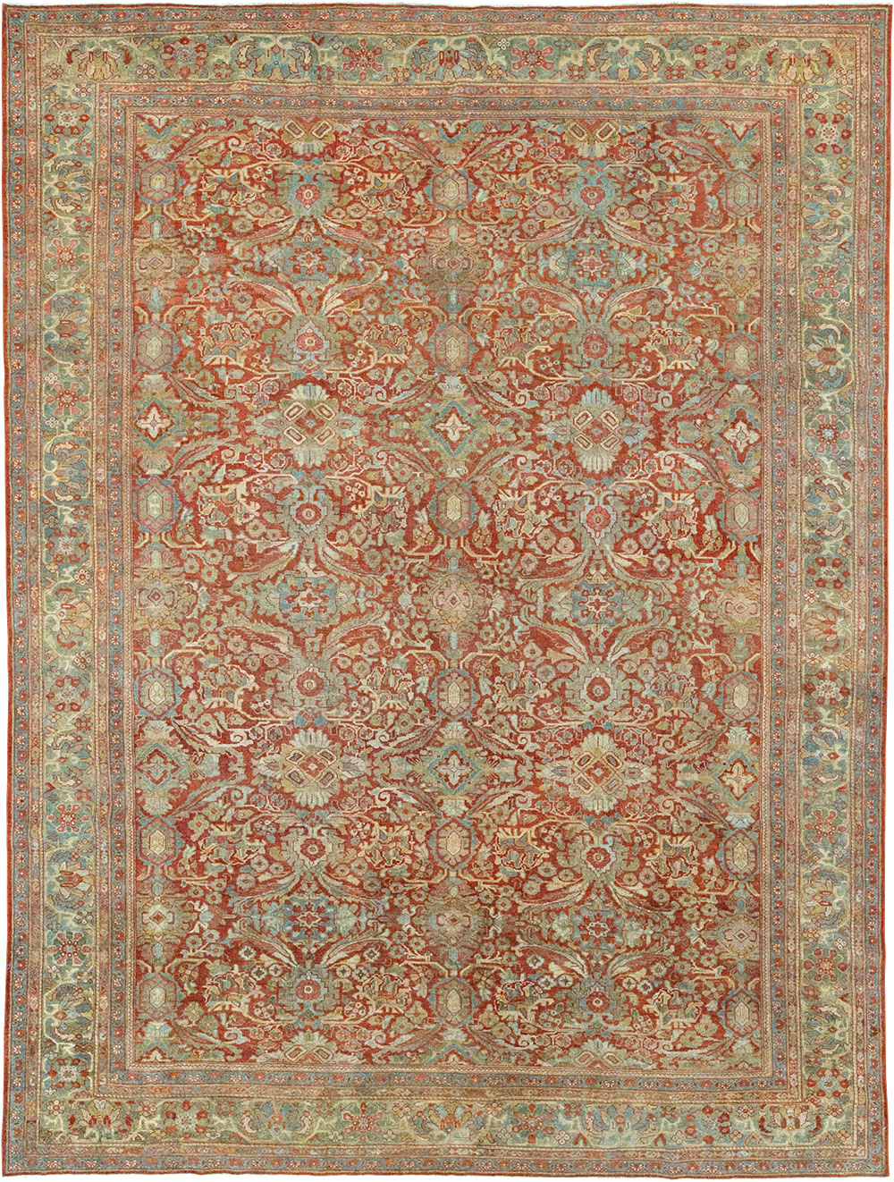 Antique Persian Mahal Room Size Carpet, No.31270 - Gss